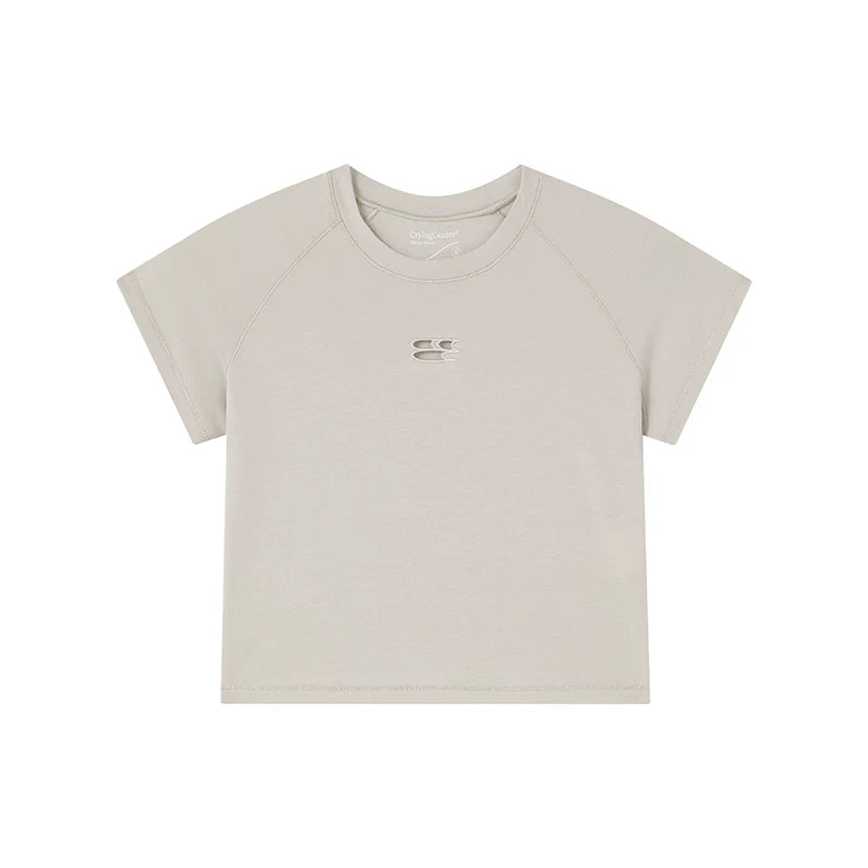 [Crying Center] Logo Cut Out Cropped Top