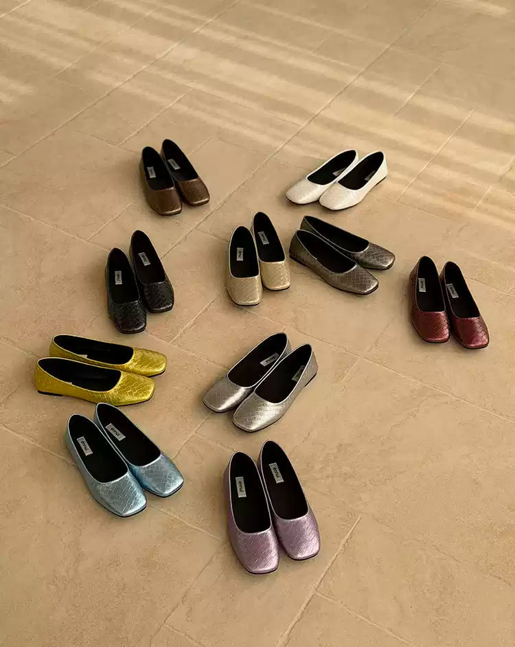 [ennui] Quilted Flat Shoes - 9 colors