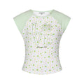 [betweenand] Love Rhinestone-Embedded Four Leaf Clover Pattern Shirt