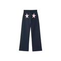 [SUBDUED] Wide Leg Jogger Pants With Stars