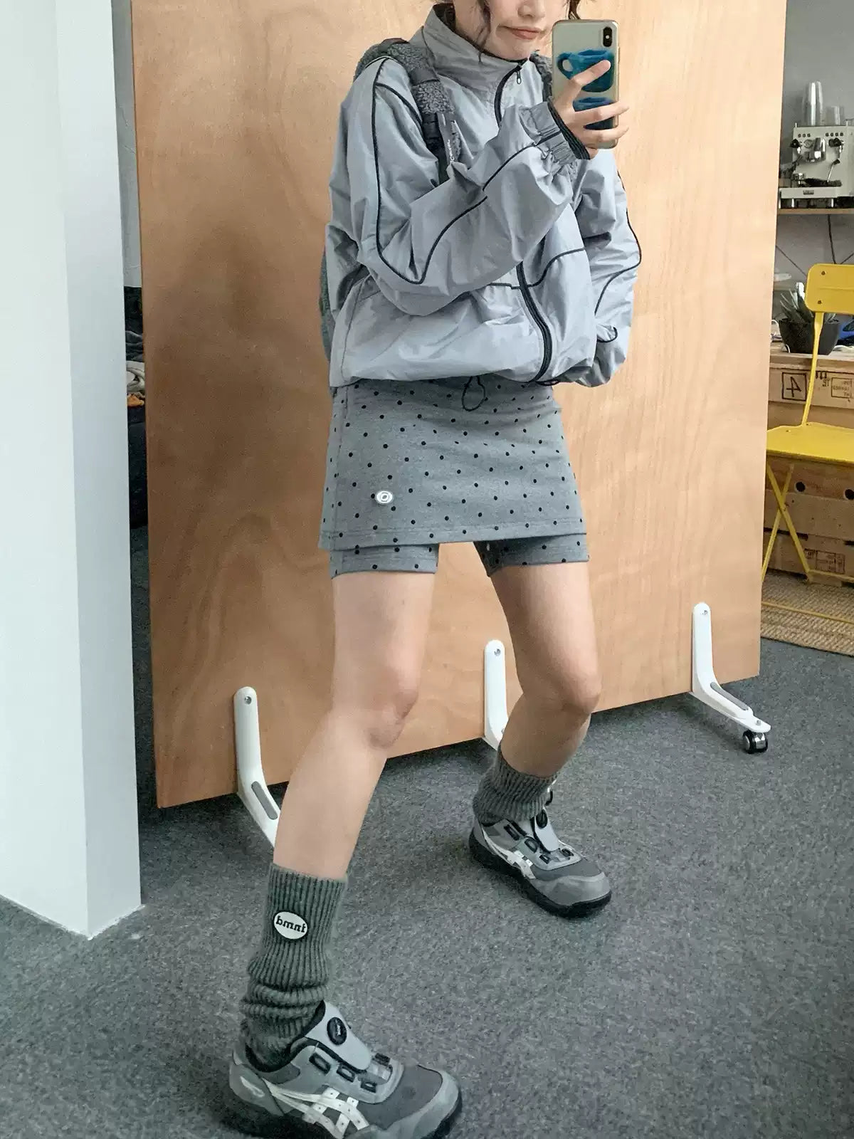 [innomood] Polka Gray Skorts