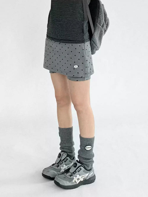[innomood] Polka Gray Skorts
