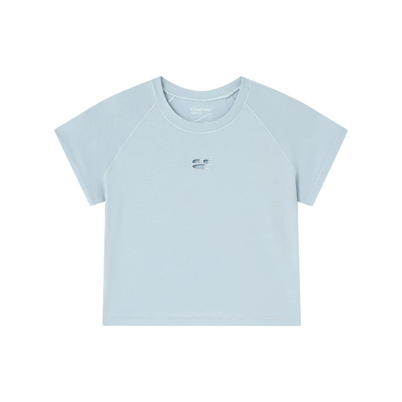 [Crying Center] Logo Cut Out Cropped Top