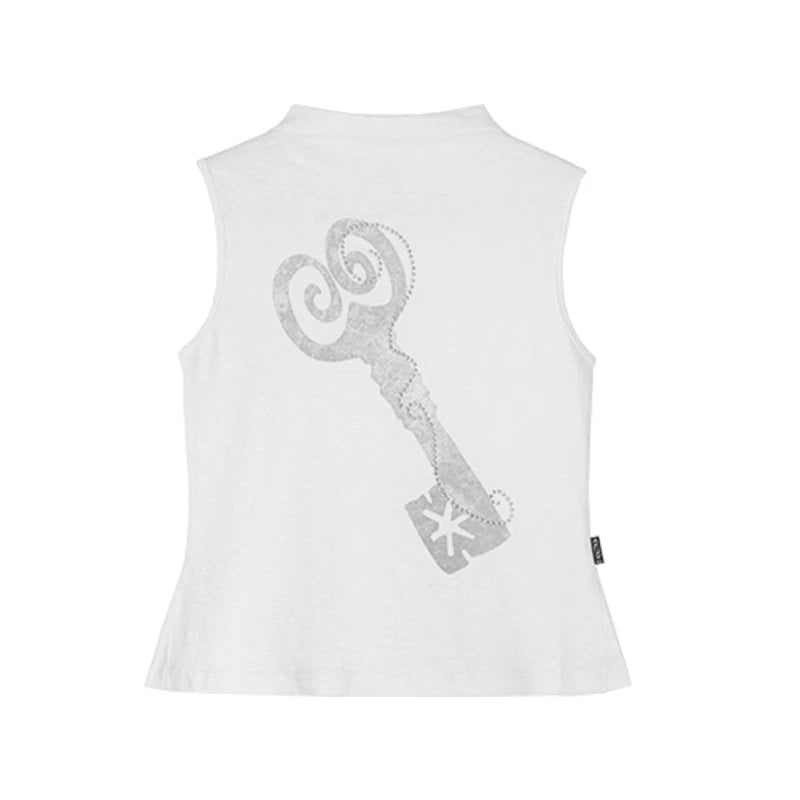 [innomood] Memory Key Print Sleeveless Top