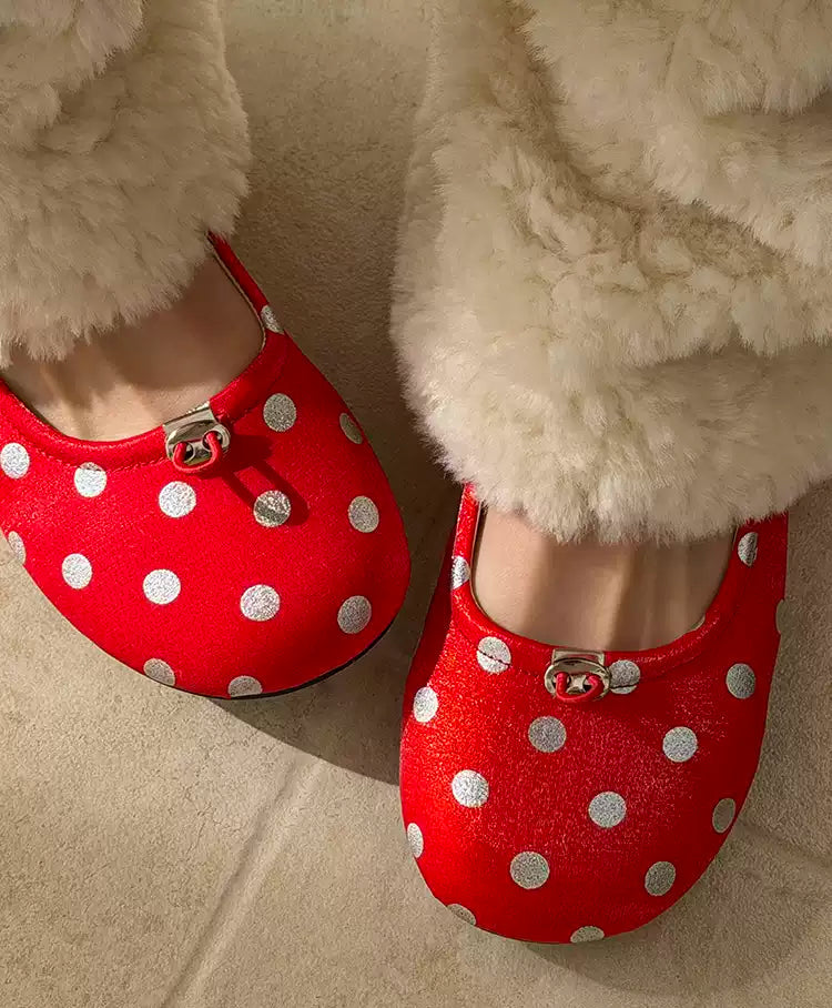 [ennui] Polka Dot Buckle Flat Shoes - 10 colors