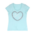 [innomoood] Lace Heart Print Shirt