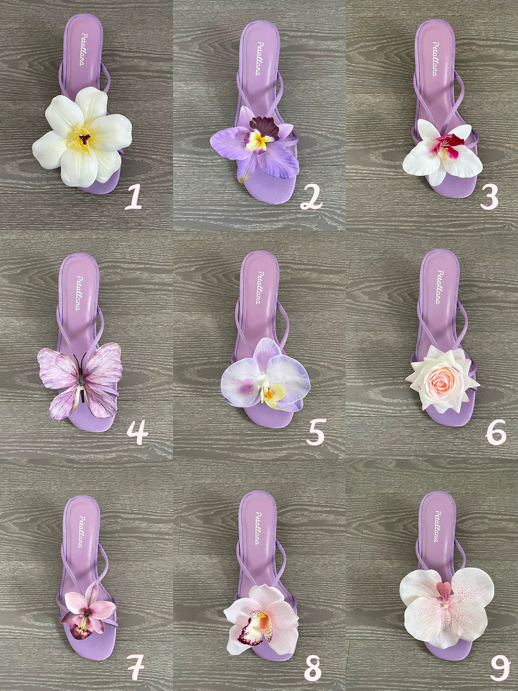 [Petallana] Garden Series Flat 5cm Kitten Heels Sandals with Detachable Flowers - 6 colors (Copy)