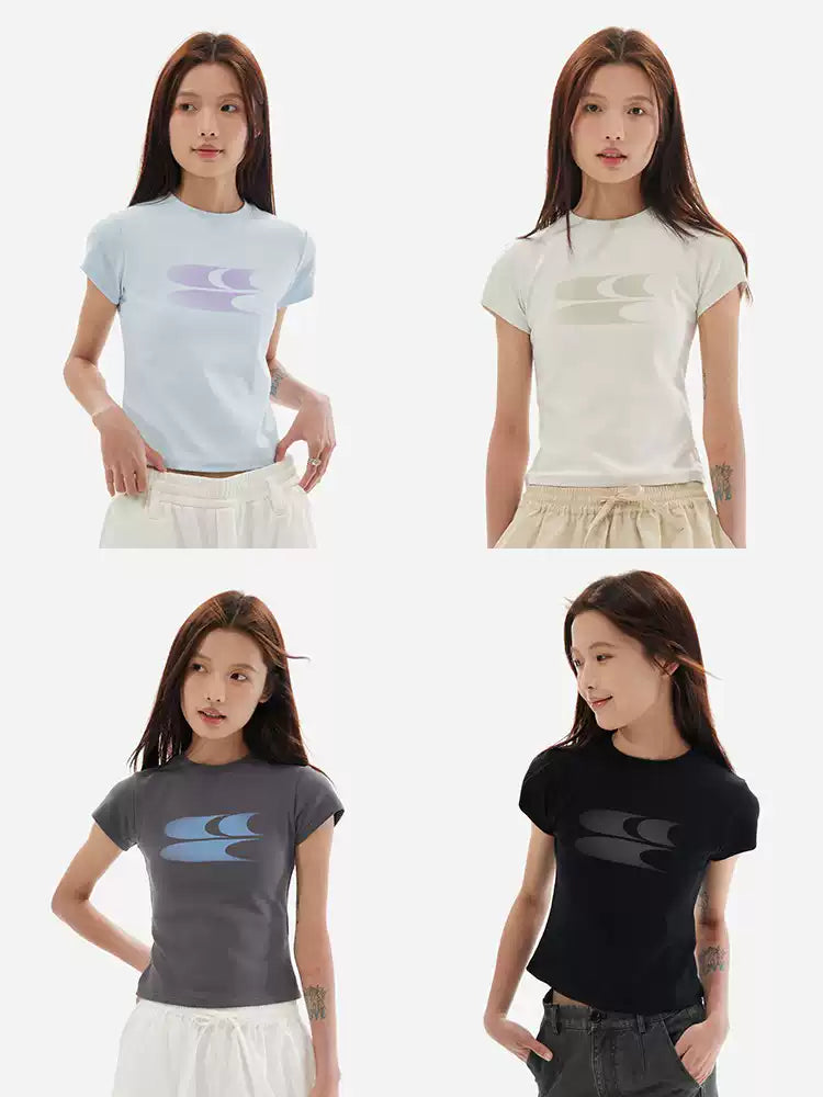 [Crying Center] Logo Baby Tee T-Shirt